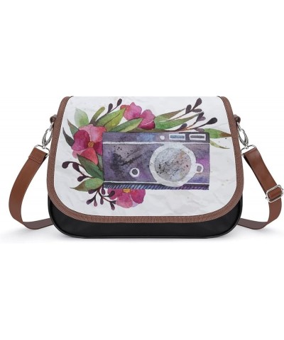 Printed Shoulder Crossbody Bag Leather Hobo Bags Medium Ladies Top Handles Satchels Cute Mermaid Hippocampus Color5 $21.50 Ho...