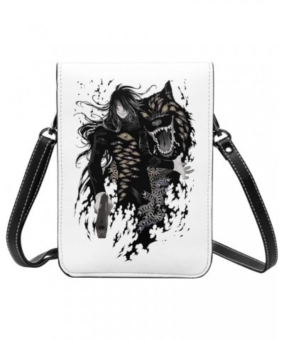 Anime Hellsing Ultimate Cell Phone Purse Women Pu Crossbody Bag Small Crossbody Wallet Purse Shoulder Bag $17.36 Crossbody Bags