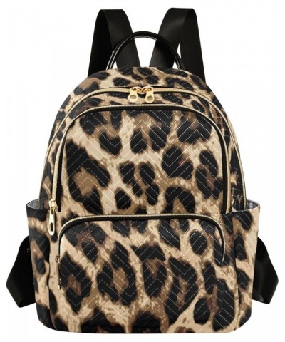 Brow-black Leopard Print Fashion Travel Backpack for Women Multi Pockets Lightweight Purse for Women-S Multicolor Small $18.5...