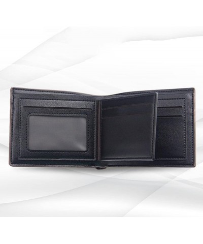 Fashion Color Blocking Short Wallet Men Leather Open Purse Multiple Card Slots Clutch Bag Air Wallet (Black, One Size) B One ...