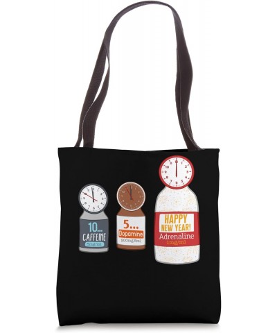 Nurse Caffeine Dopamine Adrenaline Happy New Year Medicament Tote Bag $12.90 Totes