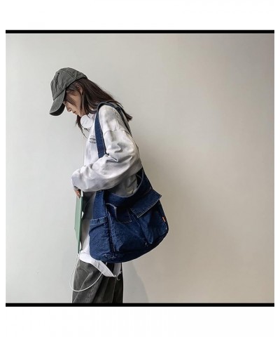 Denim Cowboy Bag Unisex Vintage Cowboy Hobo Handbag Shoulder Bag Travel School Office Bag A-handbag Dark Blue $13.11 Shoulder...