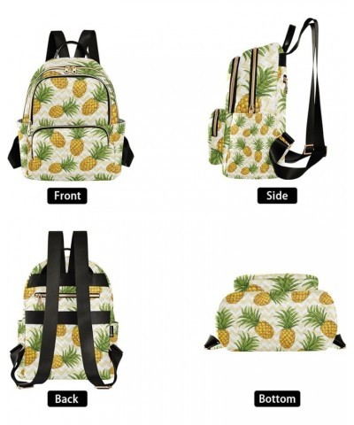 Pineapple Backpack for Women Shoulder Bag Lightweight Mini Backpack Casual Daypack Back Pack Mini(10.23'' x 5.11'' x 12.59'' ...