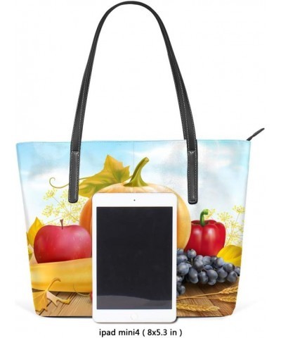 Women Handbag Microfiber Leather Large capacity money bag 40 x 29 x 9cm Happy Thanksgiving Day $20.25 Shoulder Bags