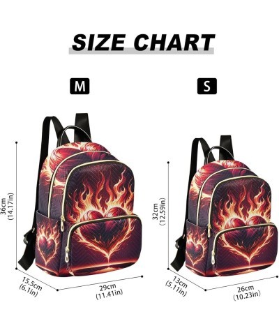 Abstract Tropical Palm Leaves Women Backpack Purse Quilted Travel Purse Mini Backpack Purse Love Heart on Fire Small $17.84 B...