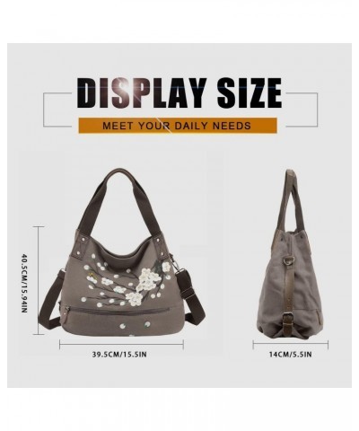 Women Canvas Hobo Handbags Canvas Purse Shoulder Bag Cross-Body Bag Messenger Bag Mom Bag for Women $14.62 Hobo Bags