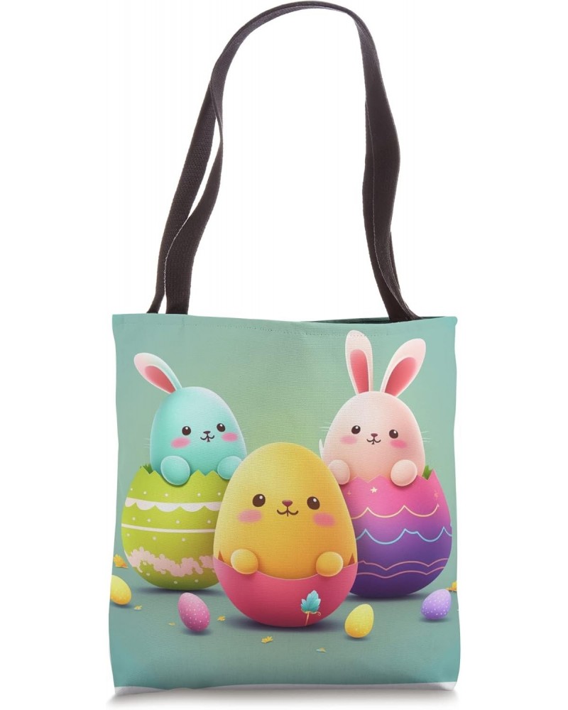 Funny Easter Celebration Easter Bunny Cool Easter Egg Tote Bag $10.82 Totes