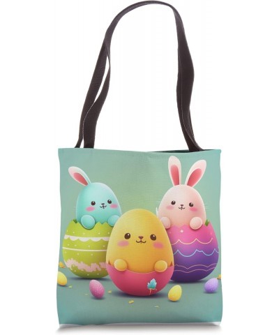 Funny Easter Celebration Easter Bunny Cool Easter Egg Tote Bag $10.82 Totes