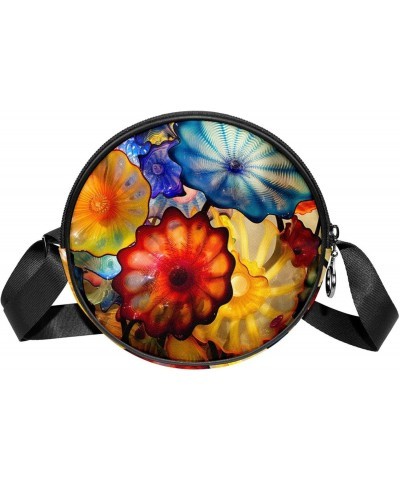 Crossbody Bags for Women,Crossbody Bag Men,Small Sling Bag,Art Style Flower Colorful,Crossbody Purse $9.34 Crossbody Bags