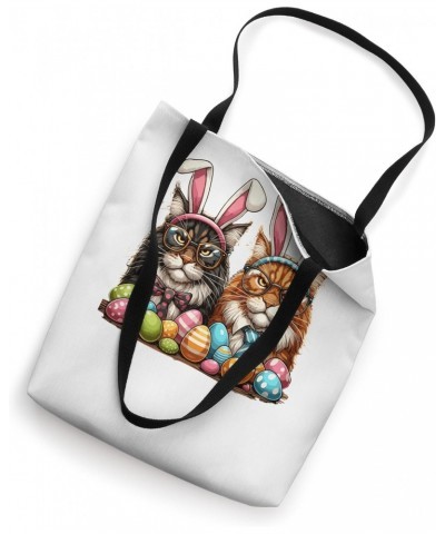 Cat Maine Coon Egg Hunting Easter Bunny Ears Farm Spring Tote Bag $9.60 Totes