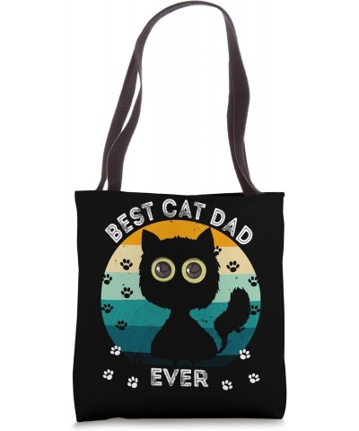 Best Cat Dad Ever Funny Vinyage Cat Daddy Tee Cute Cat Lover Tote Bag $10.51 Totes