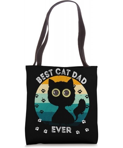 Best Cat Dad Ever Funny Vinyage Cat Daddy Tee Cute Cat Lover Tote Bag $10.51 Totes