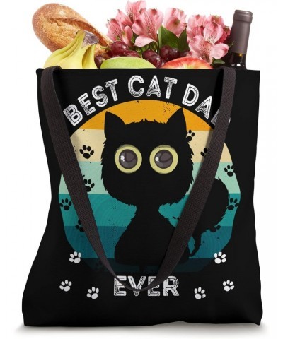 Best Cat Dad Ever Funny Vinyage Cat Daddy Tee Cute Cat Lover Tote Bag $10.51 Totes