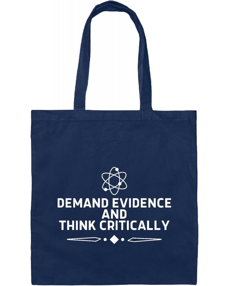 Critical Thinking and Science Gifts for Students and Professionals Navy Black Multicolor Canvas Tote Bag $11.89 Totes