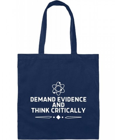 Critical Thinking and Science Gifts for Students and Professionals Navy Black Multicolor Canvas Tote Bag $11.89 Totes