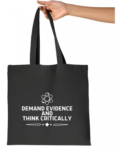 Critical Thinking and Science Gifts for Students and Professionals Navy Black Multicolor Canvas Tote Bag $11.89 Totes