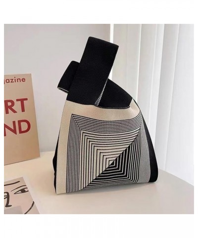 Women's Bag Knitted Tote Bag Tote Bucket Bag Wool Bag Xiaohuahei $25.19 Backpacks