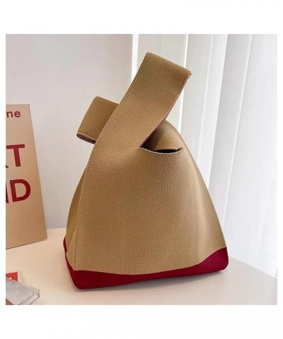 Women's Bag Knitted Tote Bag Tote Bucket Bag Wool Bag Xiaohuahei $25.19 Backpacks