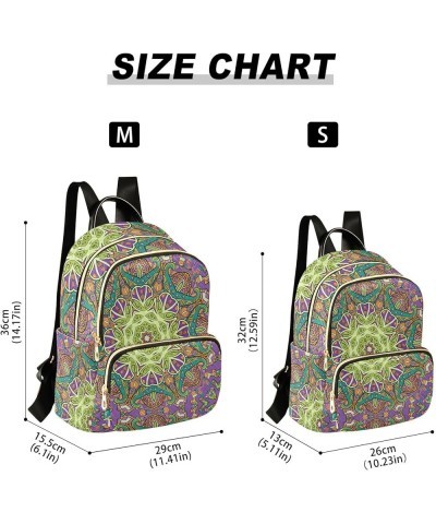 Mexico Ethnic Mehndi Mini Backpack Purse for Women, Ethnic Travel Backpack Fashion Backpack Handbag Shoulder Bag Small Casual...