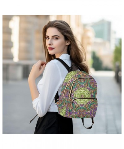 Mexico Ethnic Mehndi Mini Backpack Purse for Women, Ethnic Travel Backpack Fashion Backpack Handbag Shoulder Bag Small Casual...