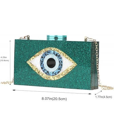 Clutch Purses for Women-Evil Eye Acrylic Clutch Glitter Purse Evening Bag Chain Shoulder Crossbody Handbags 5156-4 Green $13....