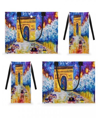 Arc De Triomphe Paris Cute Tote Bag with Digital Printing | Multi-Surface Design | Interior Pockets & Exterior Buttons | Idea...