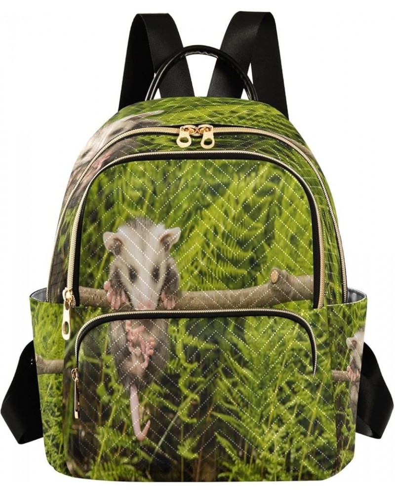 Backpack Purse for Women Baby Opossum, Mini Fashion Backpack Cute Funny Lightweight Casual Daypack Shoulder Bag Travel Backpa...