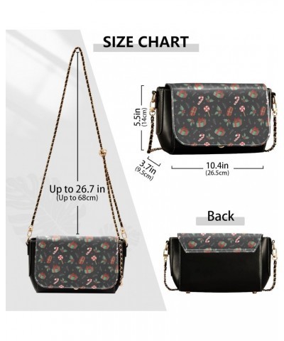 Christmas Theme Medium Crossbody Purses Womens Fall Small Shoulder Bag with Adjustable Strap Tiny Purse $18.44 Crossbody Bags