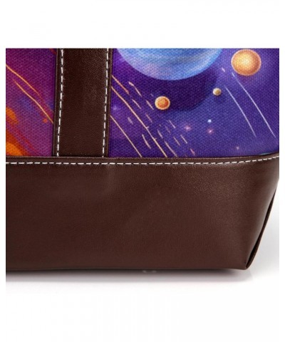 The Tote Bag For Women,Tote Bag With Zipper,Canvas Tote Bag,Bright Planets of Solar System Handbags $22.42 Totes