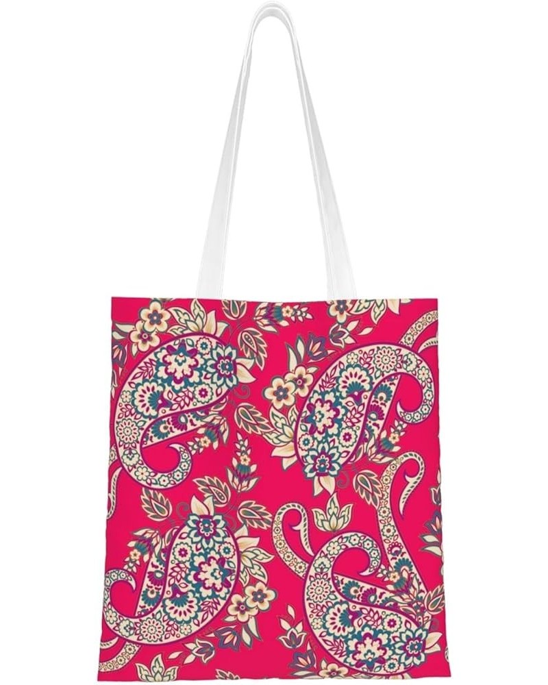 Paisley Single Shoulder Fashion Canvas Tote Shopping Bags Handbags For Men And Women Paisley36 $11.52 Totes