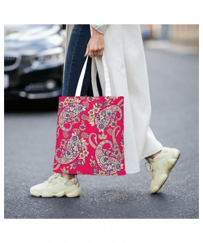 Paisley Single Shoulder Fashion Canvas Tote Shopping Bags Handbags For Men And Women Paisley36 $11.52 Totes