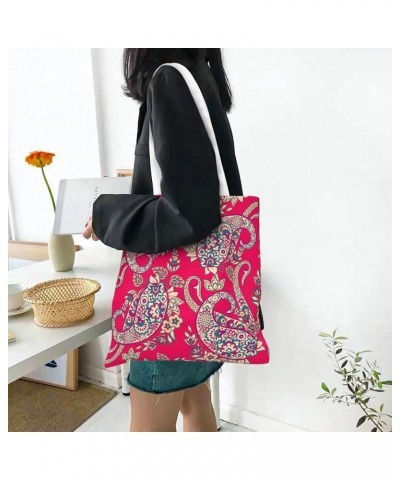 Paisley Single Shoulder Fashion Canvas Tote Shopping Bags Handbags For Men And Women Paisley36 $11.52 Totes