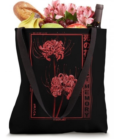 Japanese Spider Lily Soft Grunge Anime Aesthetic Flower Tote Bag $11.43 Totes