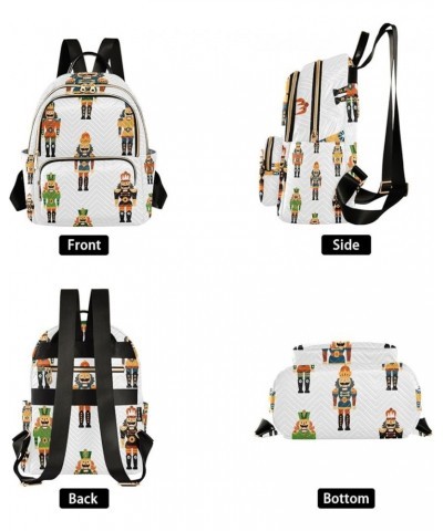 Christmas Women Backpack Nutcrackers Soldier Cool Happy Anti-Theft Travel Backpack with Luggage Belt Durable Lightweight Hand...