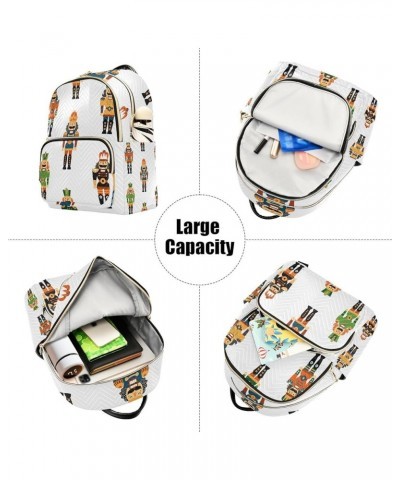 Christmas Women Backpack Nutcrackers Soldier Cool Happy Anti-Theft Travel Backpack with Luggage Belt Durable Lightweight Hand...