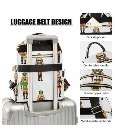 Christmas Women Backpack Nutcrackers Soldier Cool Happy Anti-Theft Travel Backpack with Luggage Belt Durable Lightweight Hand...