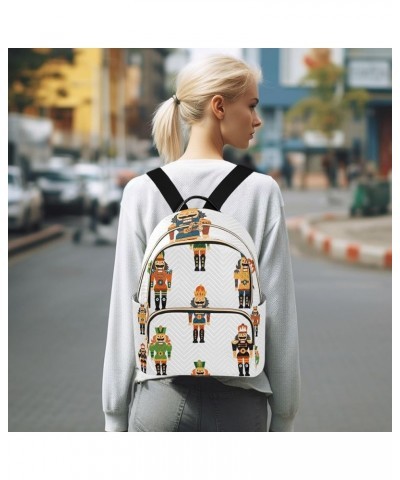 Christmas Women Backpack Nutcrackers Soldier Cool Happy Anti-Theft Travel Backpack with Luggage Belt Durable Lightweight Hand...