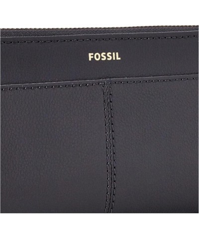 Women's Tara Leather Zip Around Clutch Wallet for Women Black $33.04 Clutches