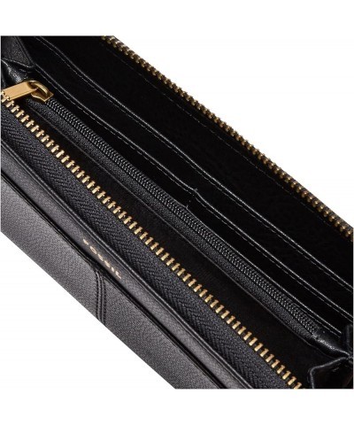 Women's Tara Leather Zip Around Clutch Wallet for Women Black $33.04 Clutches