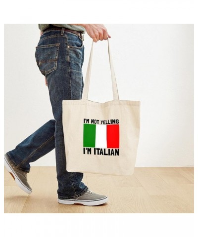 Italian Nonna Tote Bag Natural Canvas Tote Bag, Cloth Shopping Bag Yelling Italian Tote Bag $9.43 Travel Gear