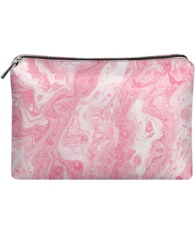 Women's Leather Clutch Purses Cell Phone Holder Card Keys Money Pouch Makeup Cases Pink Marble Texture $10.59 Evening Bags