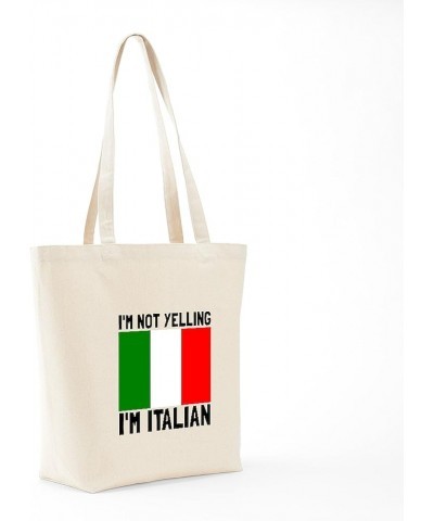 Italian Nonna Tote Bag Natural Canvas Tote Bag, Cloth Shopping Bag Yelling Italian Tote Bag $9.43 Travel Gear