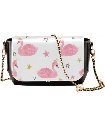 Swan Princess Star Crossbody bags for Women Small Crossbody Purses with Adjustable Strap Shoulder Handbags Wallet Purse for W...