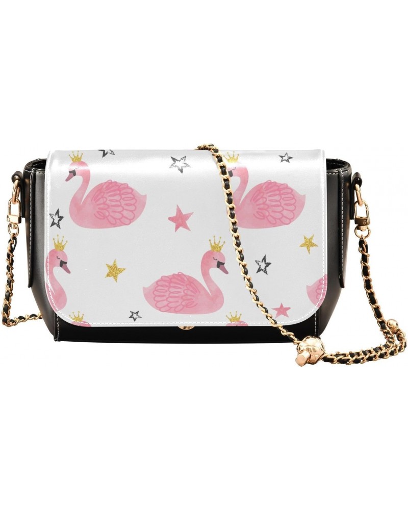 Swan Princess Star Crossbody bags for Women Small Crossbody Purses with Adjustable Strap Shoulder Handbags Wallet Purse for W...