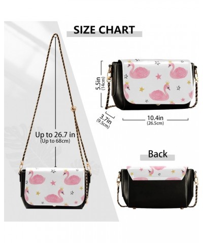 Swan Princess Star Crossbody bags for Women Small Crossbody Purses with Adjustable Strap Shoulder Handbags Wallet Purse for W...