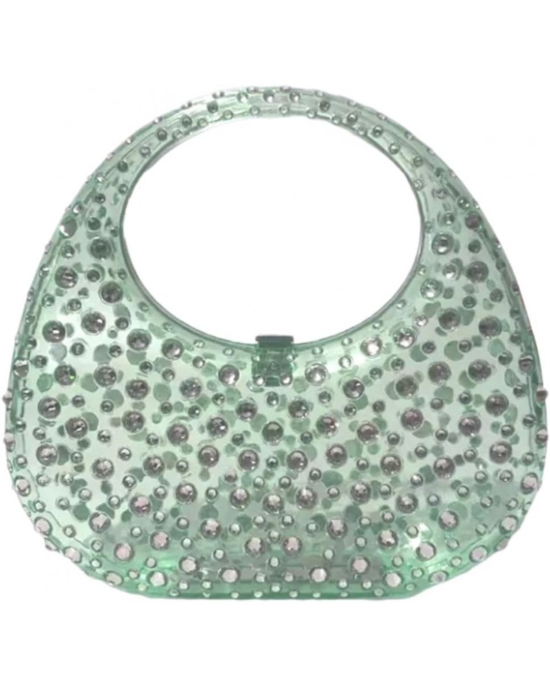 Acrylic Purses Stylish Clutch Bag Fashion Mini Handbag Sparkly Glitter Bag Women Evening Bag for Daily Office Use Soli Green ...