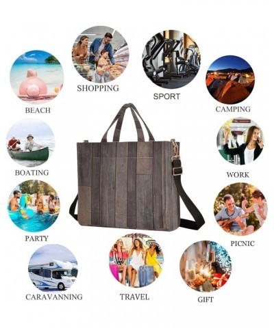 Womens Corduroy Handbag Old Wood Plank Wall Satchel Bag for Weekender Travel Beach Gym Work Shopping Multi05 $12.37 Satchels