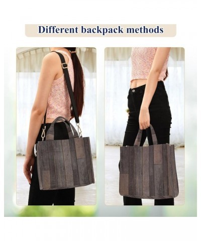 Womens Corduroy Handbag Old Wood Plank Wall Satchel Bag for Weekender Travel Beach Gym Work Shopping Multi05 $12.37 Satchels