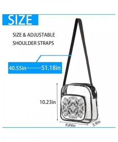 Star Shaped Flower Stadium-Approved Clear Crossbody Bag with Colorful Print Design Star Shaped Flower $10.32 Crossbody Bags