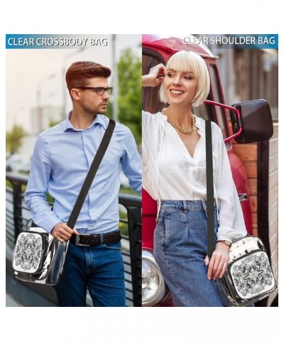 Star Shaped Flower Stadium-Approved Clear Crossbody Bag with Colorful Print Design Star Shaped Flower $10.32 Crossbody Bags